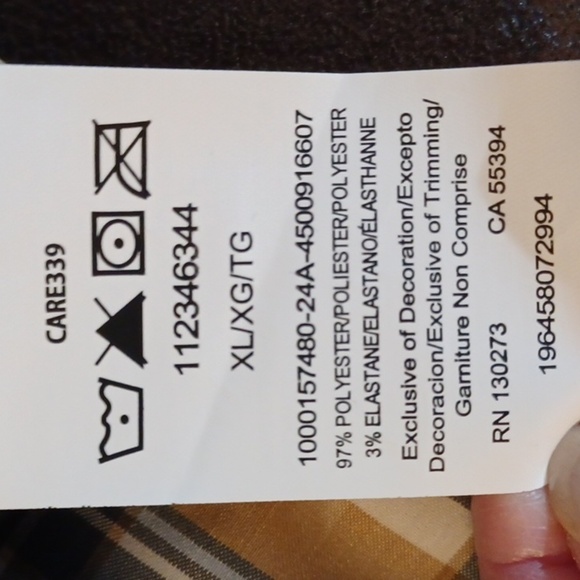 WRANGLER, NWT, MENS PLAID SHIRT, SIZE XL, FRONT POCKET, AND HIDDEN ZIP P… - Picture 8 of 11